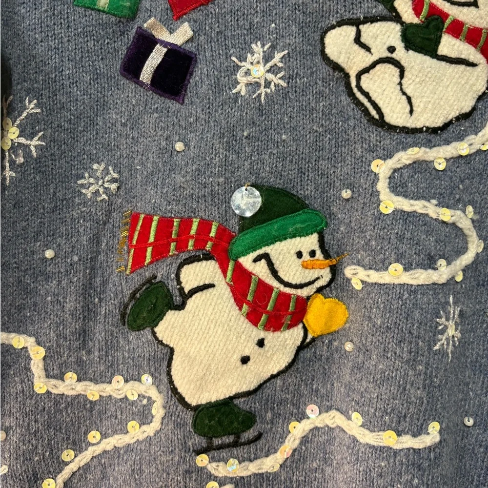 Charming Winter Snowmen Turtleneck Sweater - Picture 5 of 9